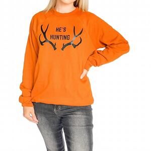 NEW SECTION 21 APPAREL he's hunting crewneck sweatshirt in orange